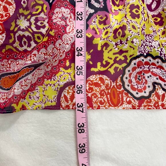 SLNY Paisley Multicolor Cold-Shoulder Knee-Length Dress Size 10 - Picture 7 of 7